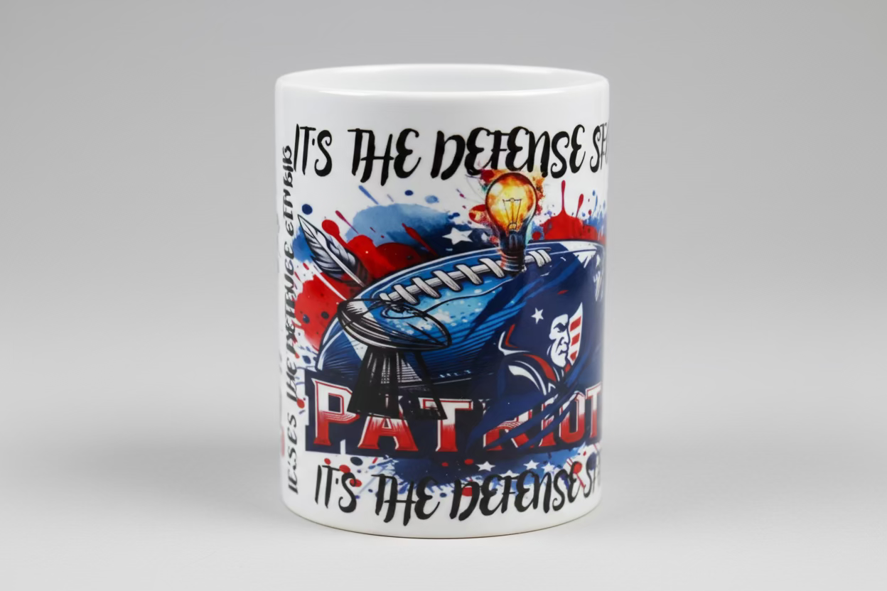 It's The Defense coffee mug football 2 Patriots