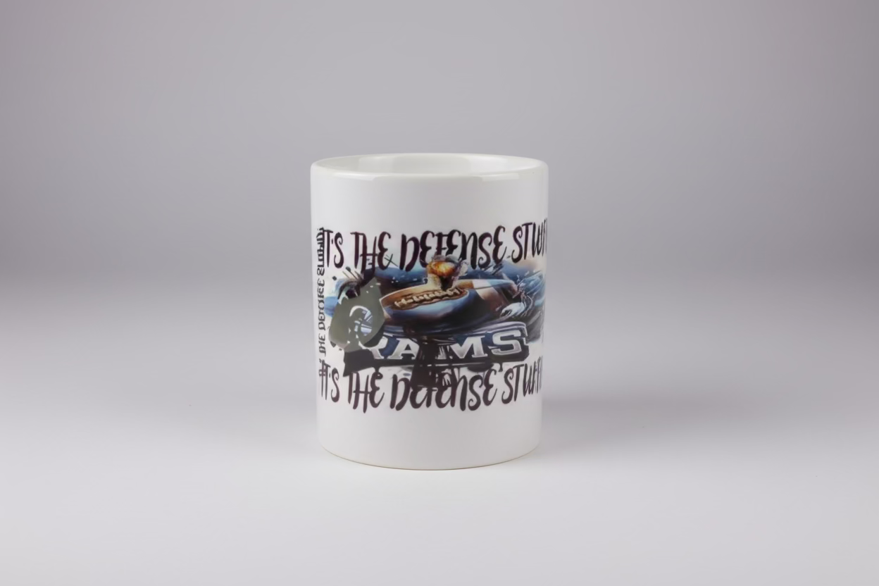 It's The Defense 2 football coffee mug Rams