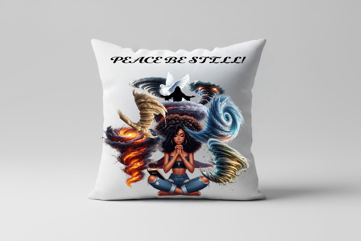 Peace Be still Throw pillow
