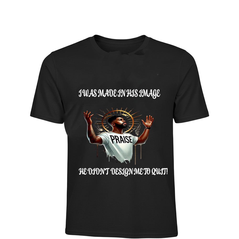 Made in His image male T-shirt